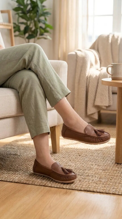 Brown Moccasin For Women WN4606 - View 2