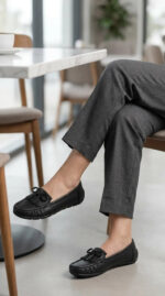 Black Moccasin For Women WN4607 - View 3