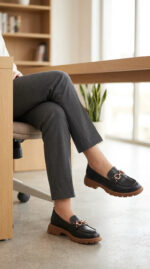 Black Moccasin For Ladies WN4617 - View 3
