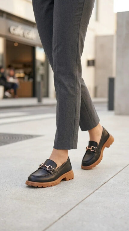 Black Moccasin For Ladies WN4617 - View 2
