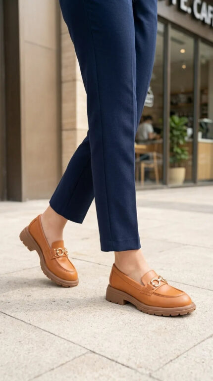 Tan Moccasin For Ladies WN4617 - View 1