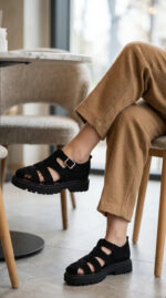 Black Moccasin For Women WN4624 - View 3