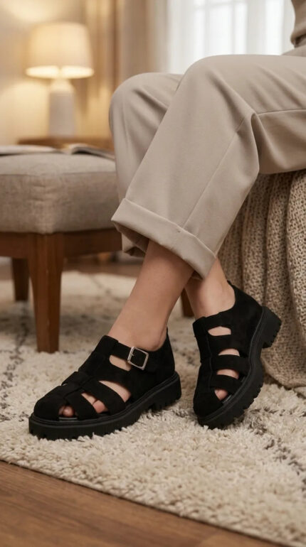 Black Moccasin For Women WN4624 - View 1