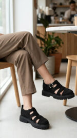 Black Moccasin For Women WN4624 - View 2
