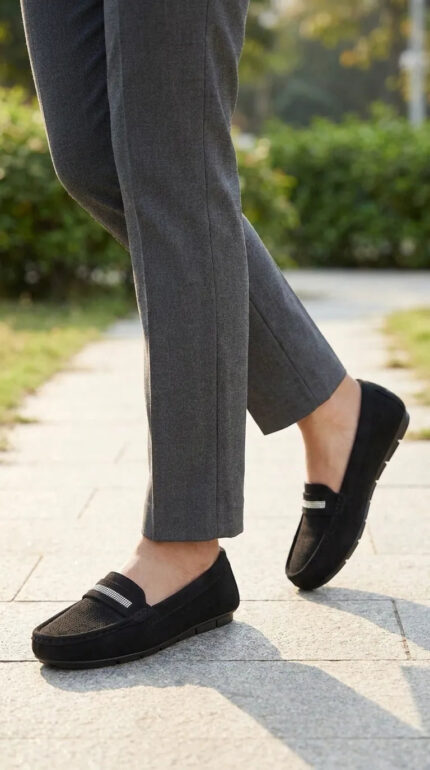 Black Moccasin For Women WN4639 - View 2