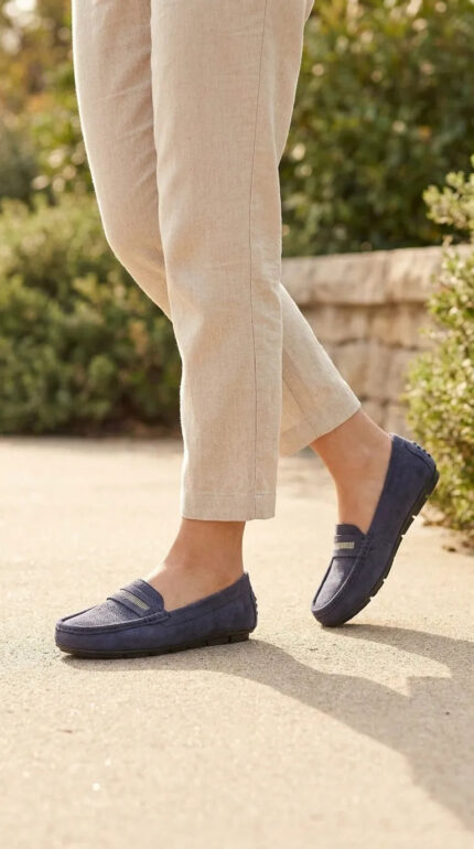 Navy Moccasin For Women WN4639 - View 2