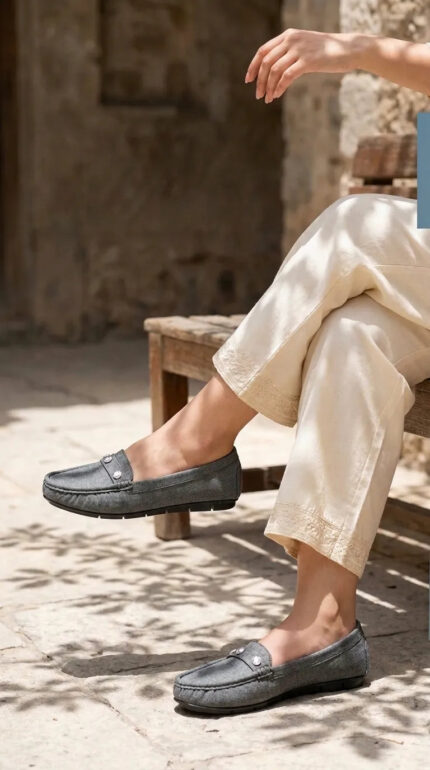 Grey Moccasin For Women WN4641 - View 2