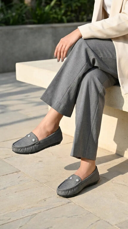 Grey Moccasin For Women WN4641 - View 1
