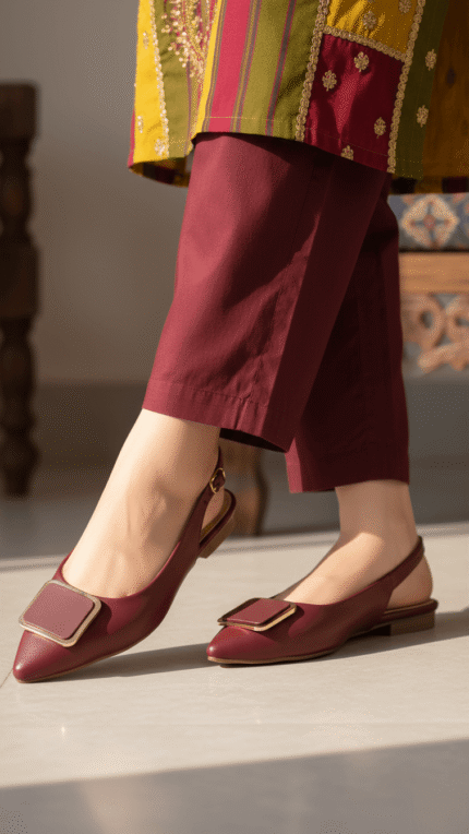 Maroon Back Open WN5461 - View 1