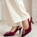 Maroon Back Open For Ladies WN5532 - View 1