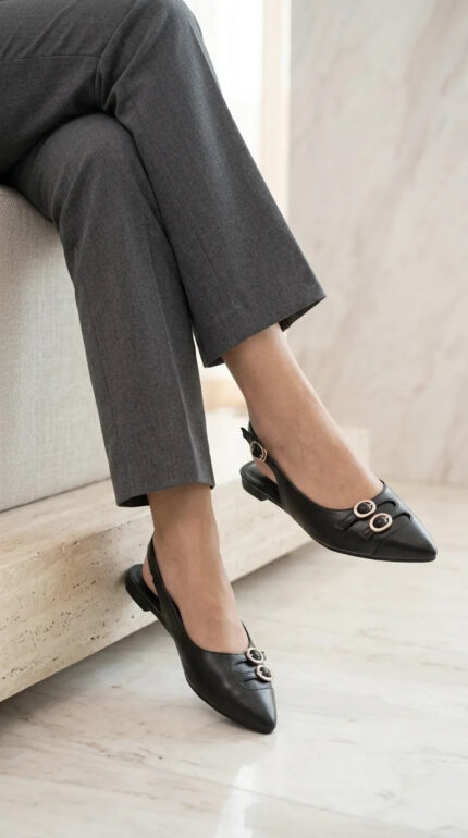 Black Back Open For Ladies WN5544 - View 1