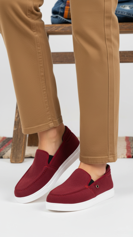 Maroon Sneaker For Ladies WN6171 - View 1