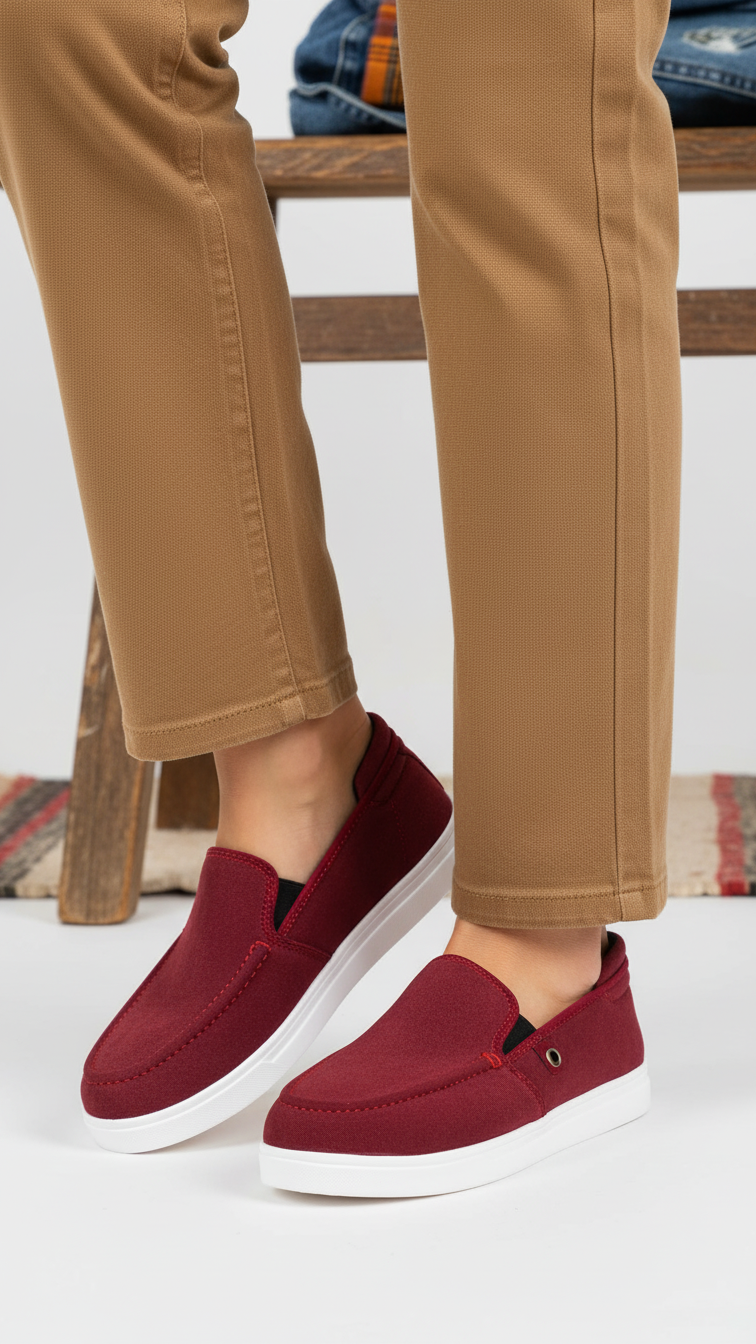 WN6171-05.png Maroon Sneaker For Ladies WN6171 - View 1