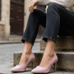 Pink Court Shoes WN7408 - View 1