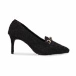 Black Court Shoes WN7423 - View 1