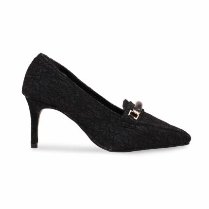 Black Court Shoes WN7423 - View 1