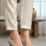 Silver Court Shoes For Ladies WN7489 - View 1