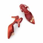 Maroon Court Shoes For Ladies WN7490 - View 5