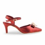 Maroon Court Shoes For Ladies WN7490 - View 2