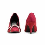 Maroon Court Shoes For Women WN7497 - View 4