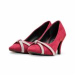 Maroon Court Shoes For Women WN7497 - View 3