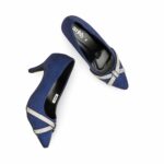 Navy Court Shoes For Women WN7497 - View 5
