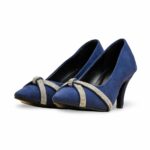 Navy Court Shoes For Women WN7497 - View 3