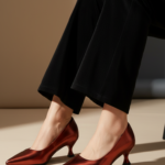 Maroon Court Shoes For Ladies WN7516 - View 1