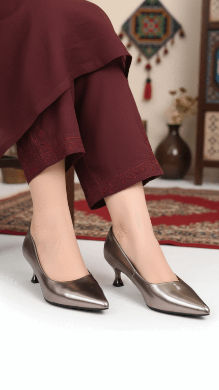 Grey Court Shoes For Ladies WN7516 - View 2