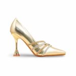 Golden Fancy Bridal Court Shoes WN7519 - View 2