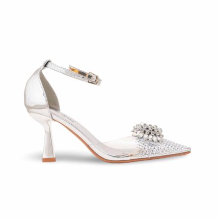 Silver Women Court Shoes WN7521 - View 2
