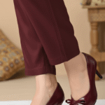 Maroon Court Shoes For Ladies WN7527 - View 1