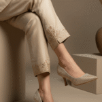 Champagne Fancy Bridal Court Shoes WN7543 - View 1