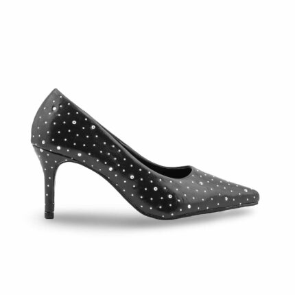 Black Court Shoes For Women WN7578 - View 2