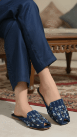 Blue Fancy Back Open Khussa EC8584 - View 2
