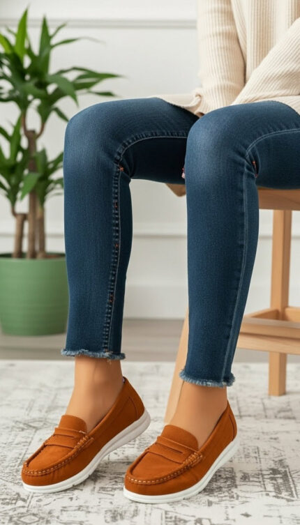Tan Women Moccasin WN4551 - View 1