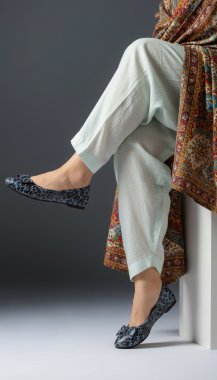 Blue Casual Pumps For Women WN1380 - View 2
